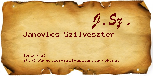 Janovics Szilveszter névjegykártya